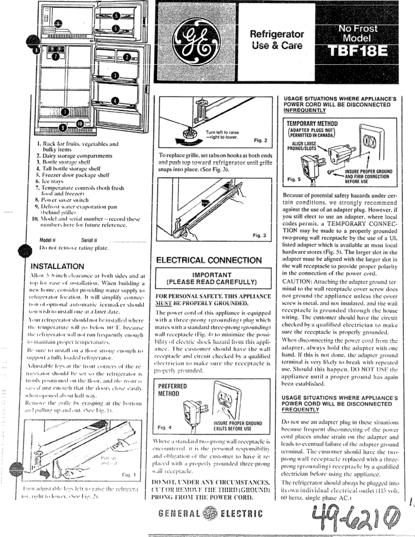 GE TBF18E Owner's manual