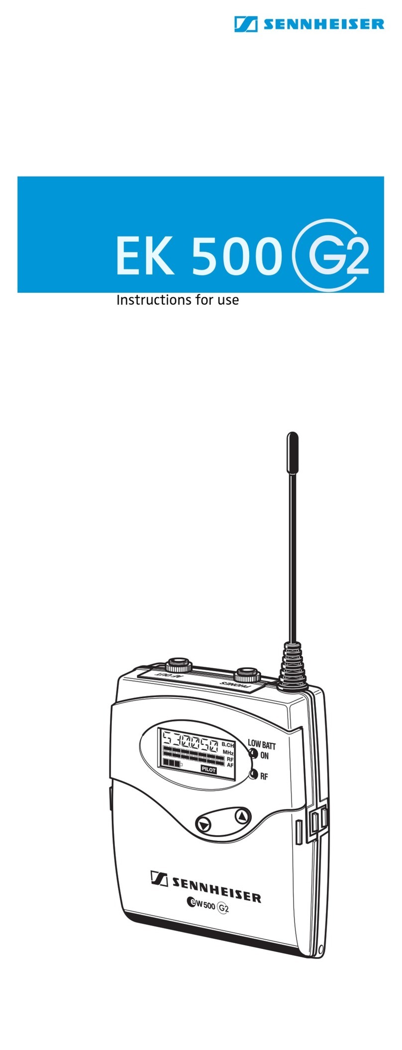 Sennheiser EK 500 G2 Instructions for use