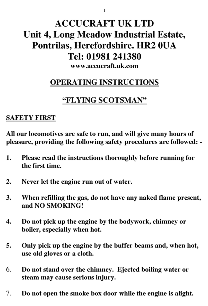 Accucraft FLYING SCOTSMAN operating instructions