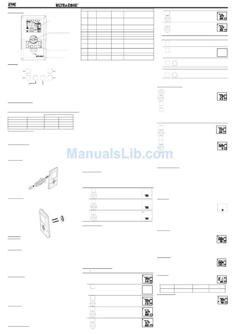 EWC Controls EWT-3900 Ultra-Zone owner's manual