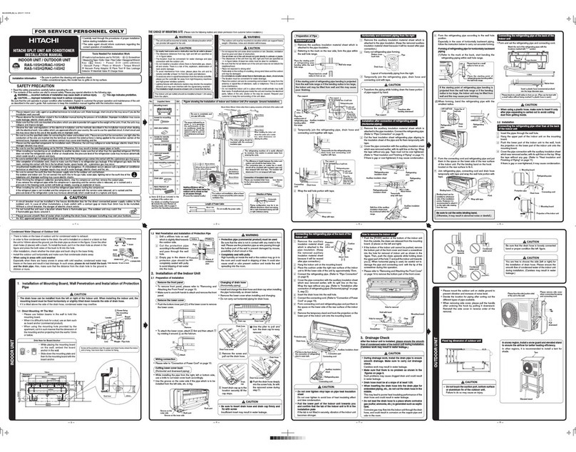 Hitachi RAS-10SH2 User manual