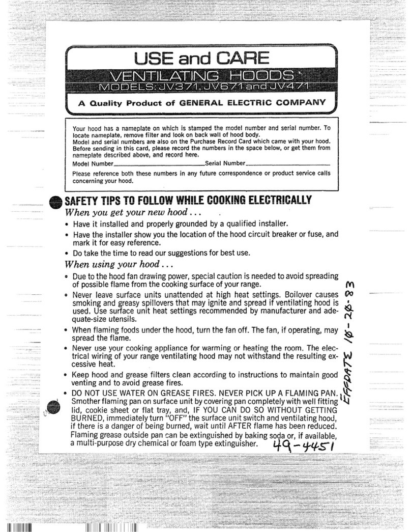 GE JV371 Installation instructions GE JV371 Installation instructions