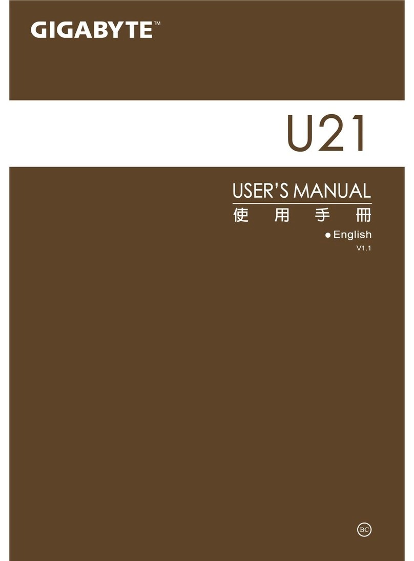 Gigabyte U21 User manual Gigabyte U21 User manual