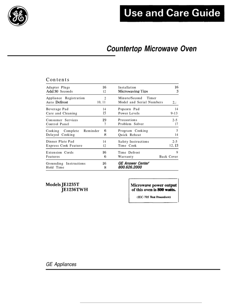GE JE1235T User manual