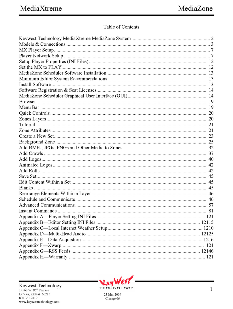 KeyWest Technology MXB-AV manual