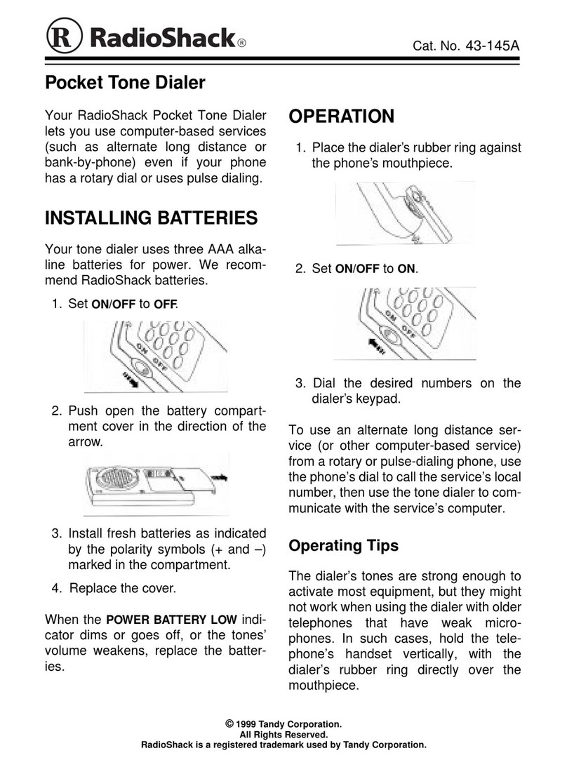 Radio Shack 43-145A User manual