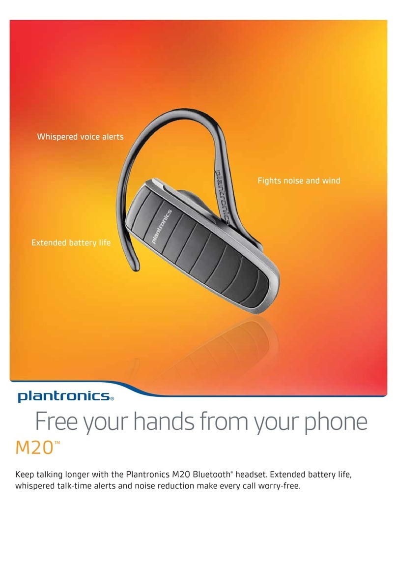 Plantronics M20 Operator's manual