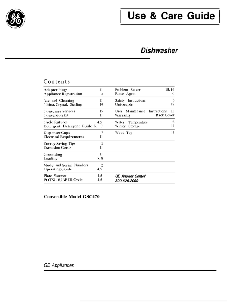 GE GSC470 User manual