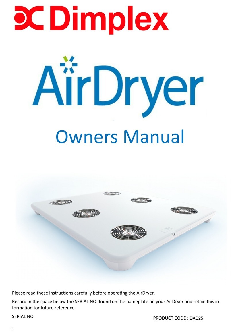 Dimplex Airdryer DAD25 User manual