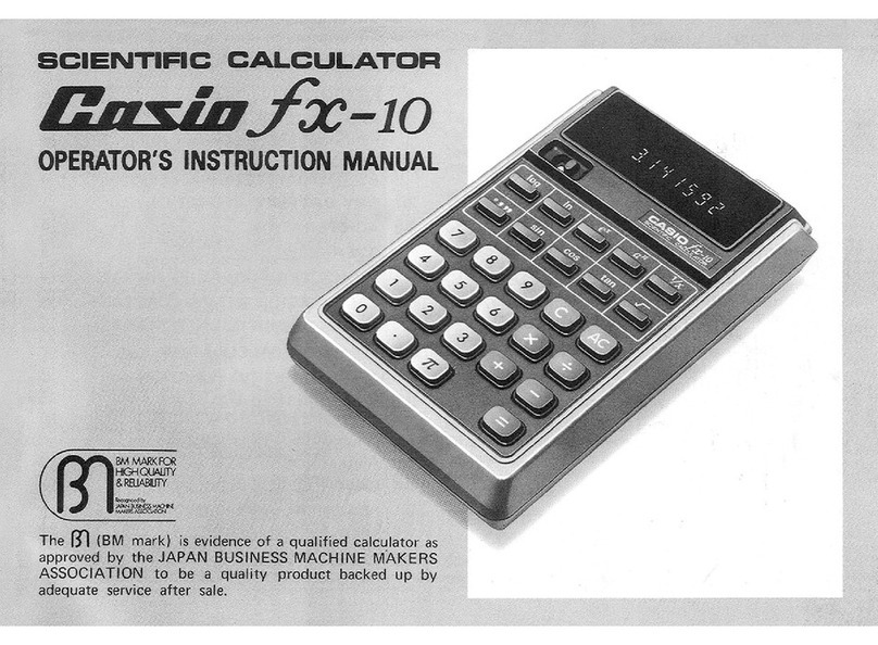Casio FX-10 Operator's instruction manual