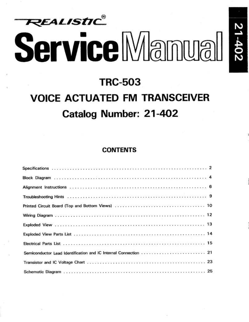 Realistic TRC-503 User manual Realistic TRC-503 User manual