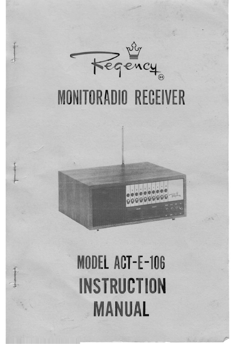 Regency ACT-E-106 instruction manual