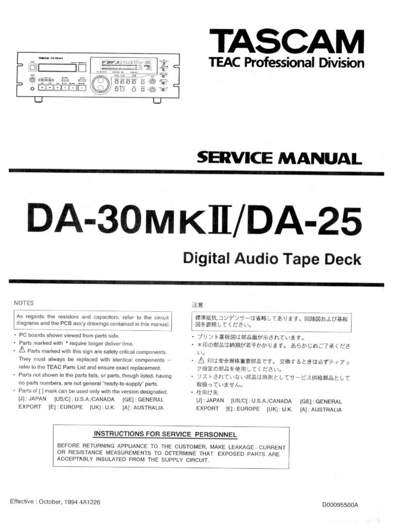 Tascam DA-30 mk II Service manual