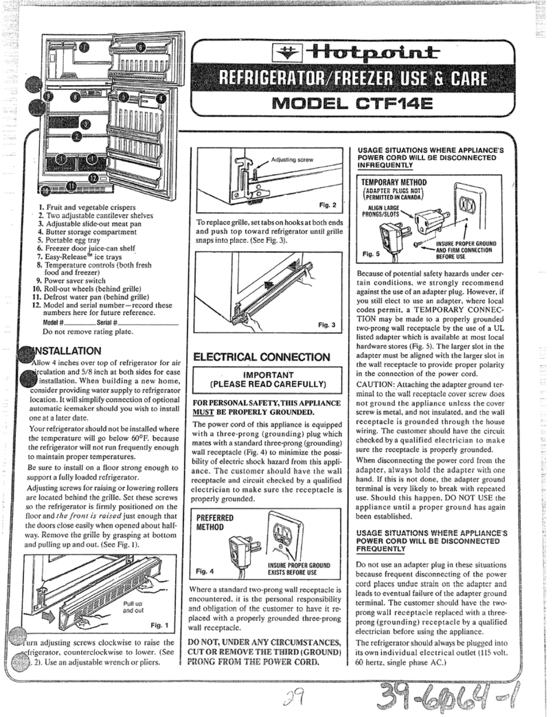 Hotpoint CTF14E Owner's manual
