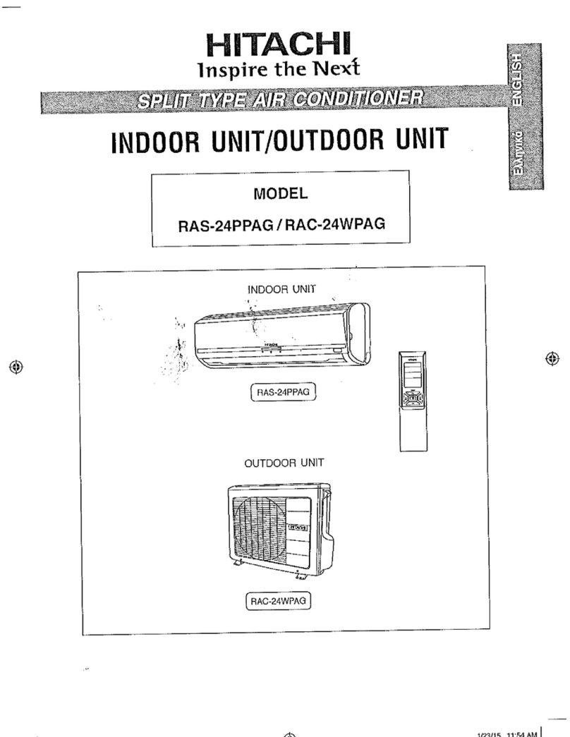 Hitachi RAS-24PPAG User manual