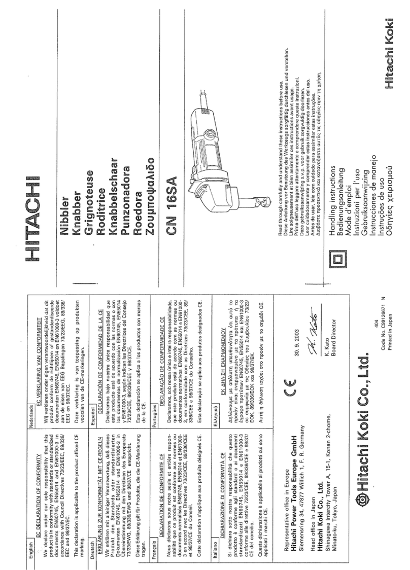 Hitachi CN 16SA User manual
