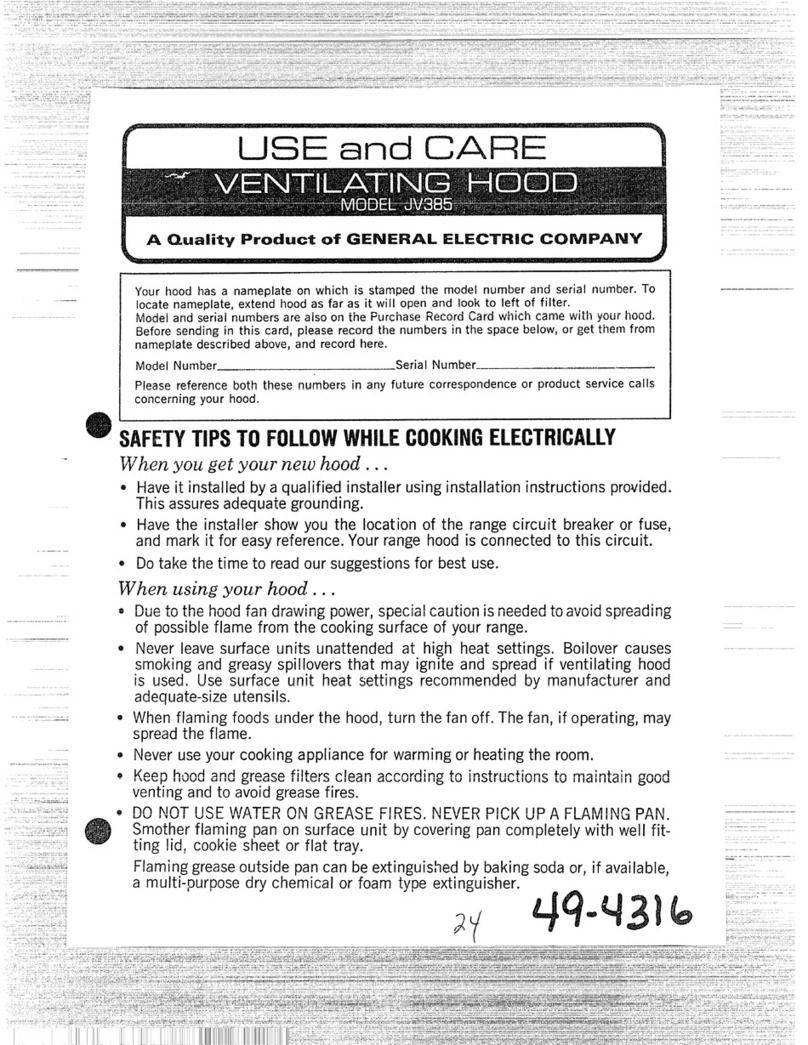 GE JV385 Use and care