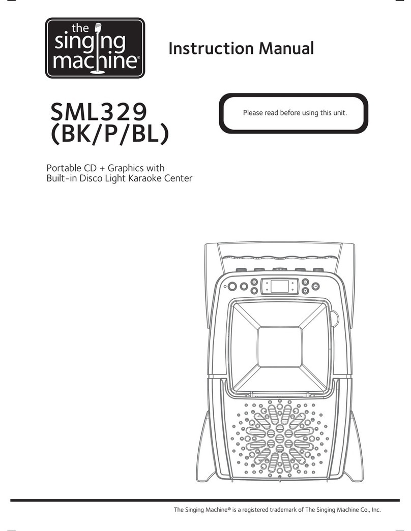 The Singing Machine SML329 BK User manual