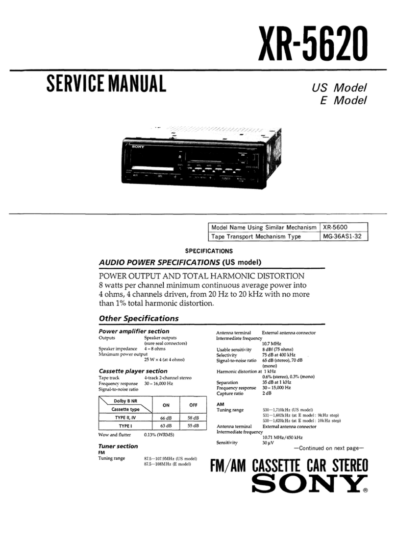 Sony XR-5620 User manual
