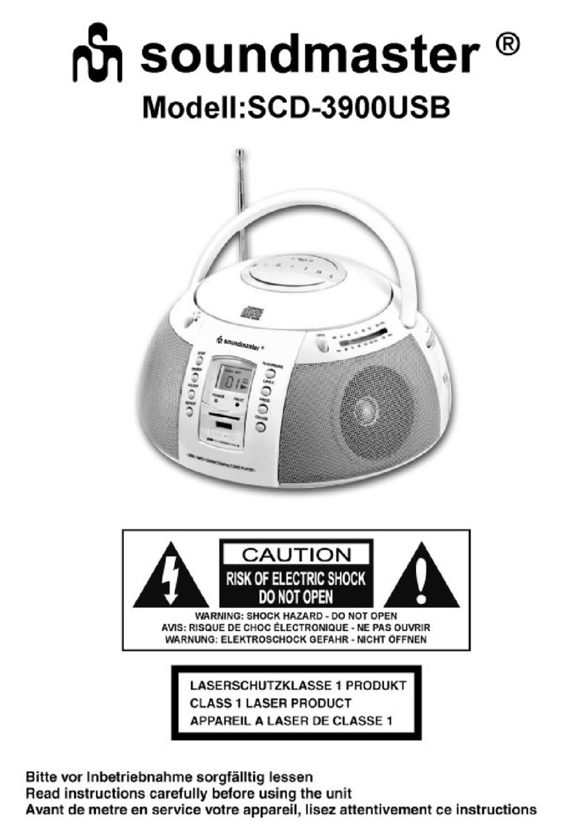 SOUNDMASTER SCD-3900USB user manual