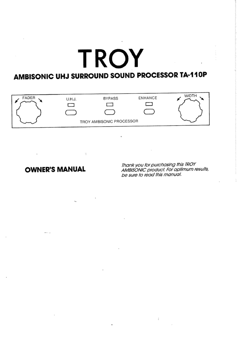 Troy Ambisonic TA-110P owner's manual Troy Ambisonic TA-110P owner's manual