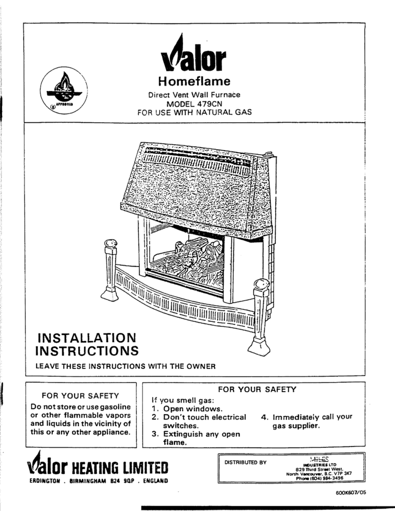 Valor 479CN installation instructions