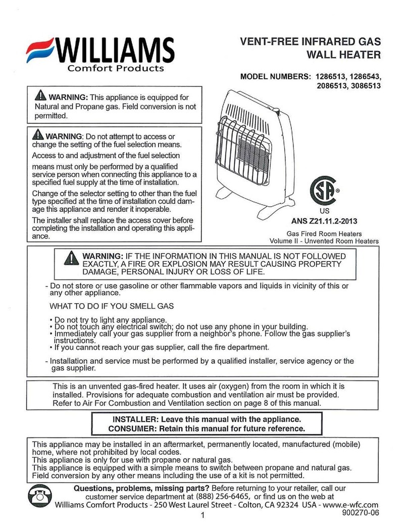 Williams 1286513 user manual