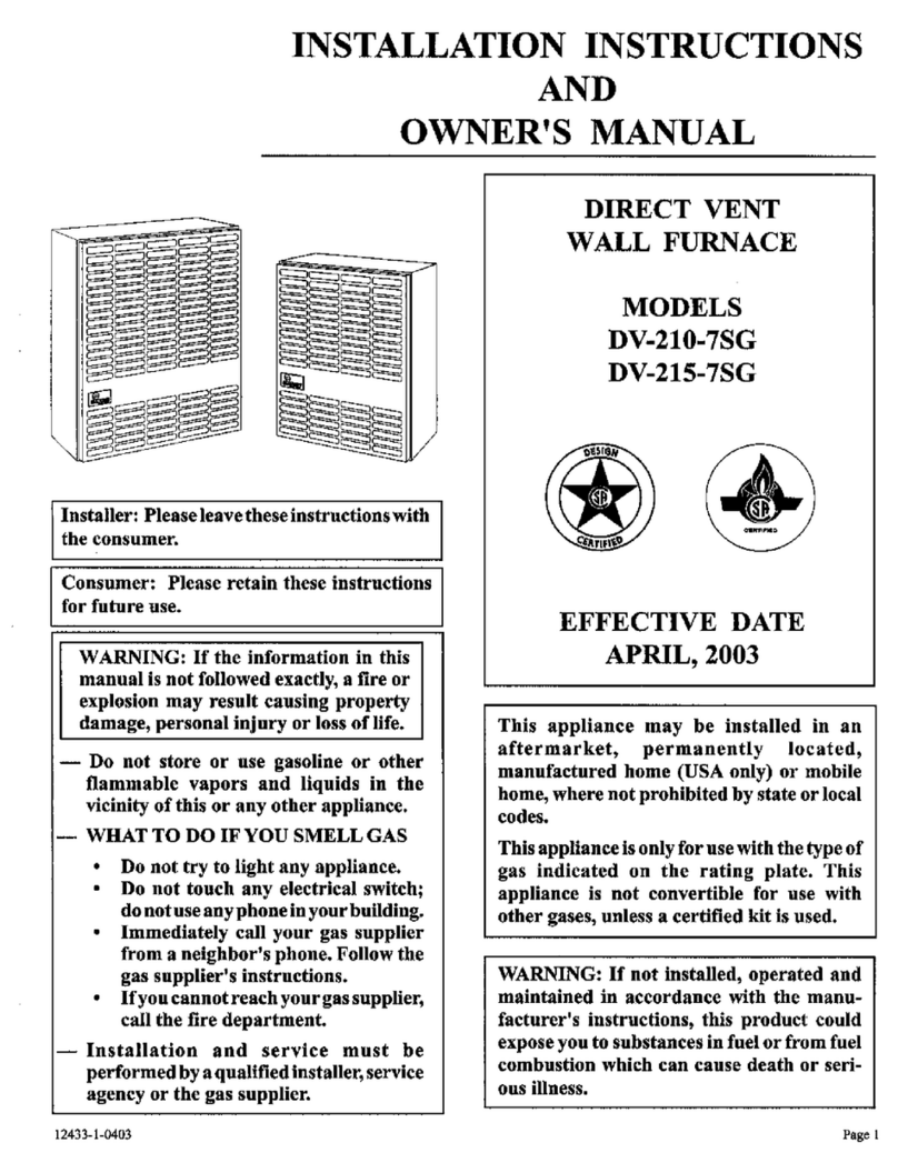 Empire Heating Systems DV-210-7SG User manual