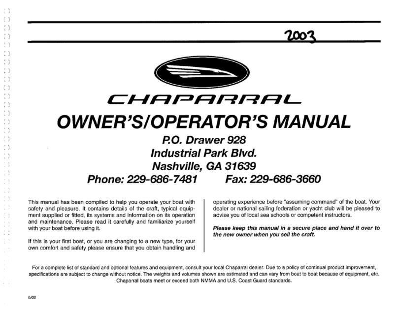 Chaparral Signature 350 2003 Owner's manual