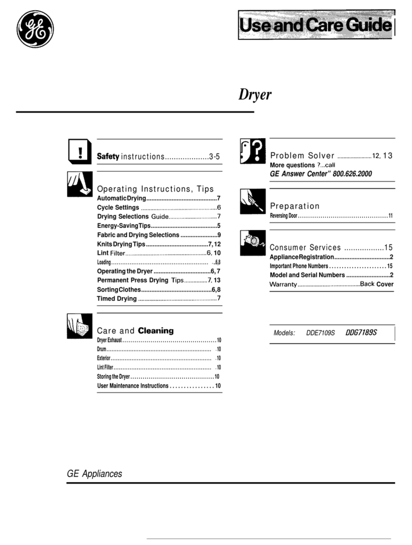 GE DDE7109S User manual