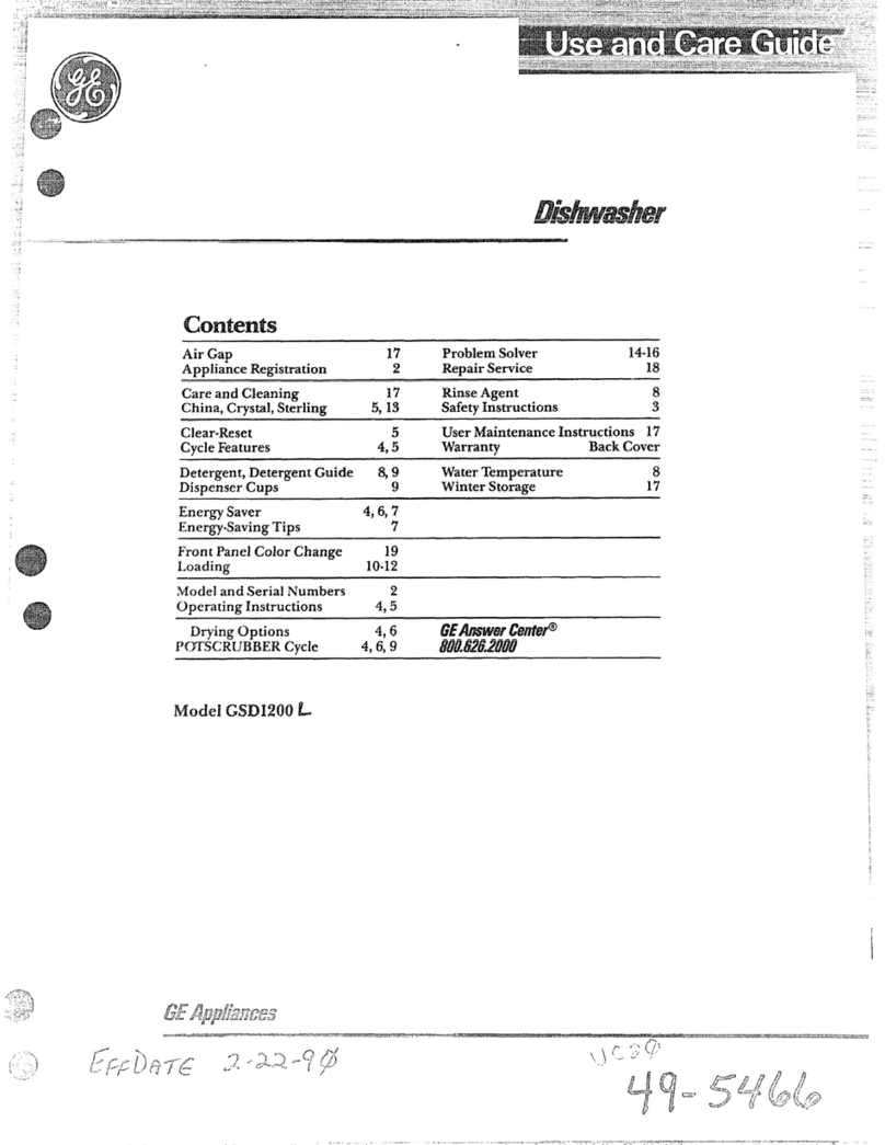 GE GSD1200L User manual