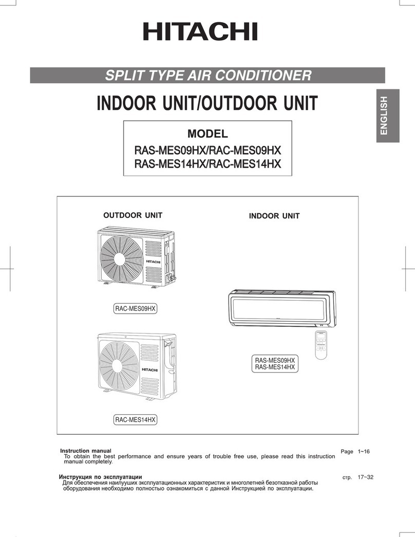 Hitachi RAS-MES09HX User manual Hitachi RAS-MES09HX User manual