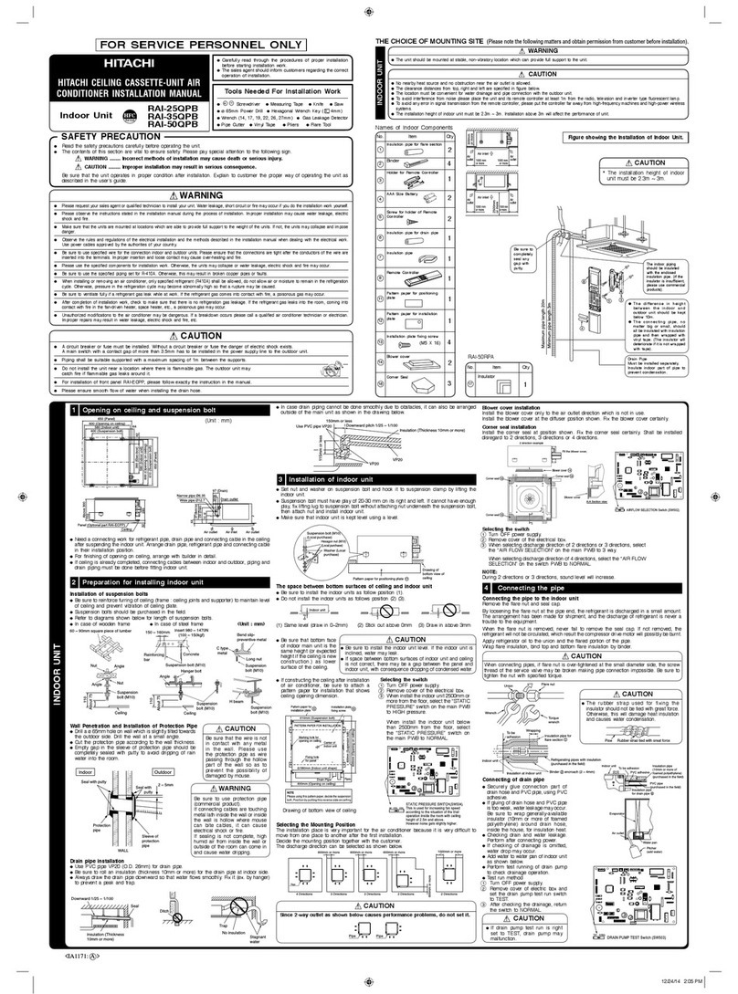 Hitachi RAI-25QPB User manual