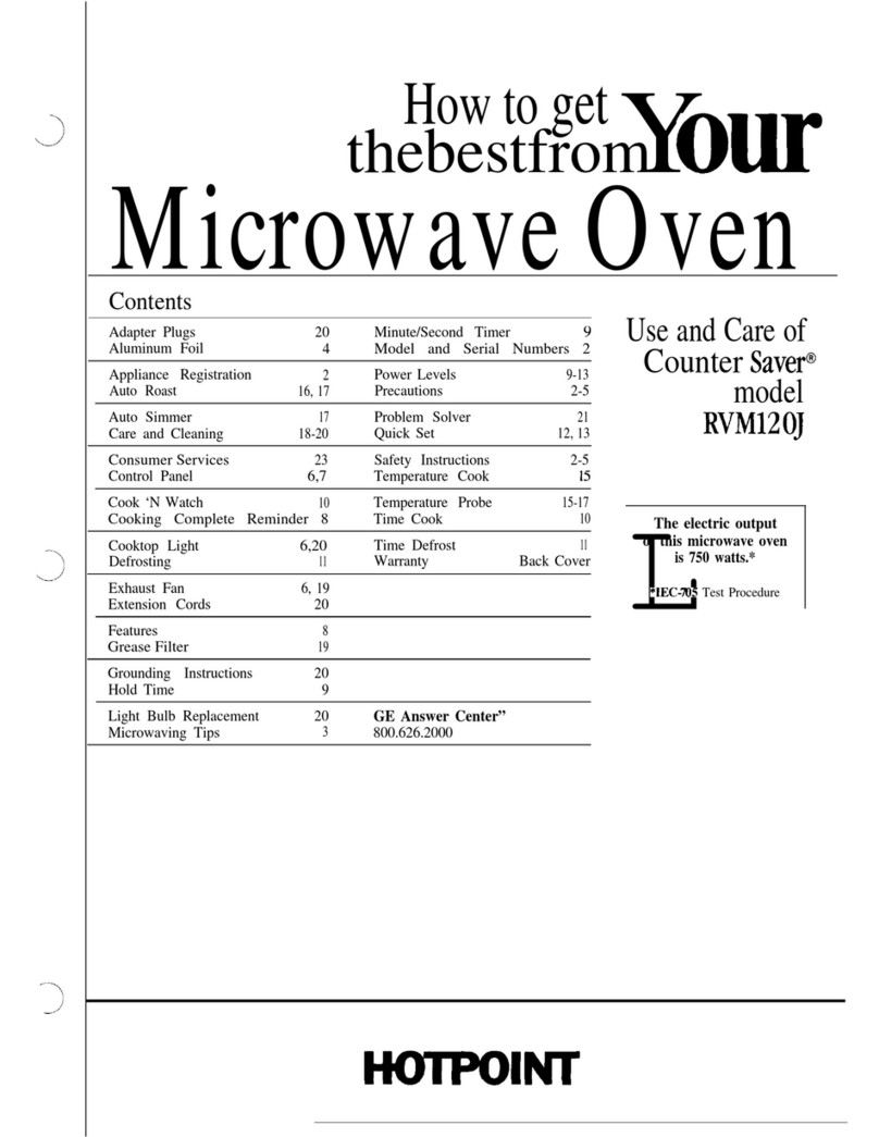 Hotpoint Counter Saver RVM120J Installation instructions Hotpoint Counter Saver RVM120J Installation instructions