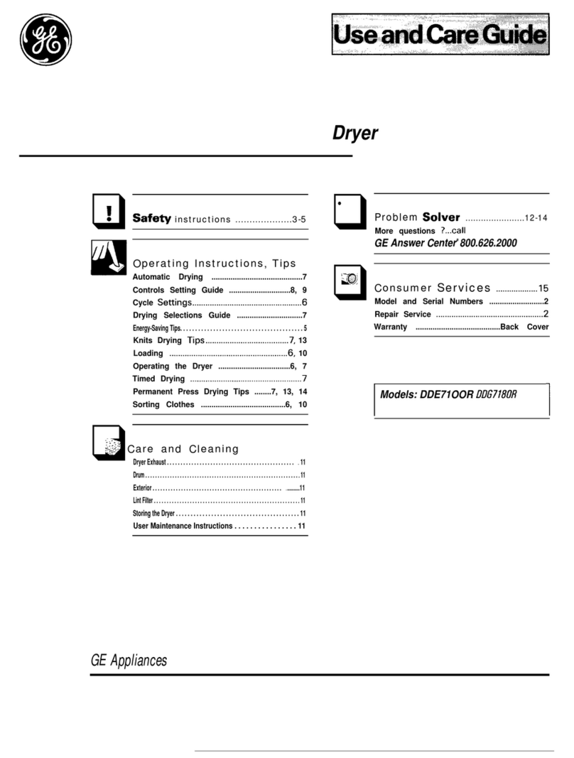 GE DDE7100R User manual