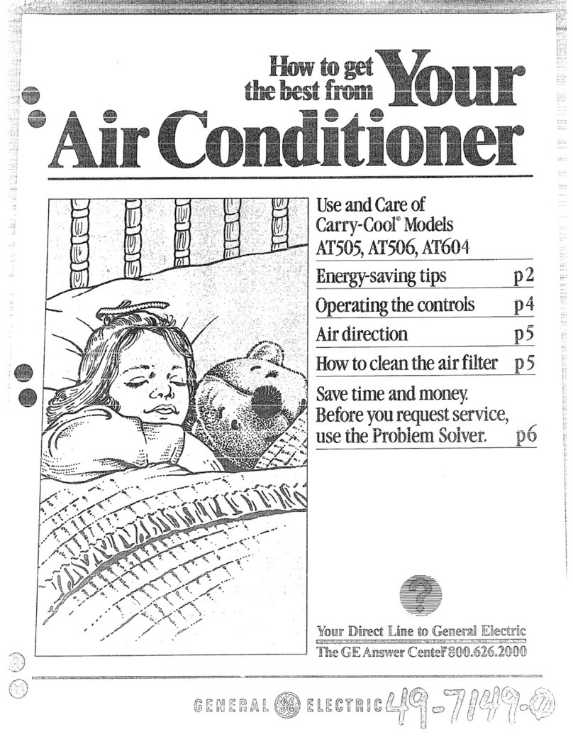GE Carry-Cool AT505 Installation instructions
