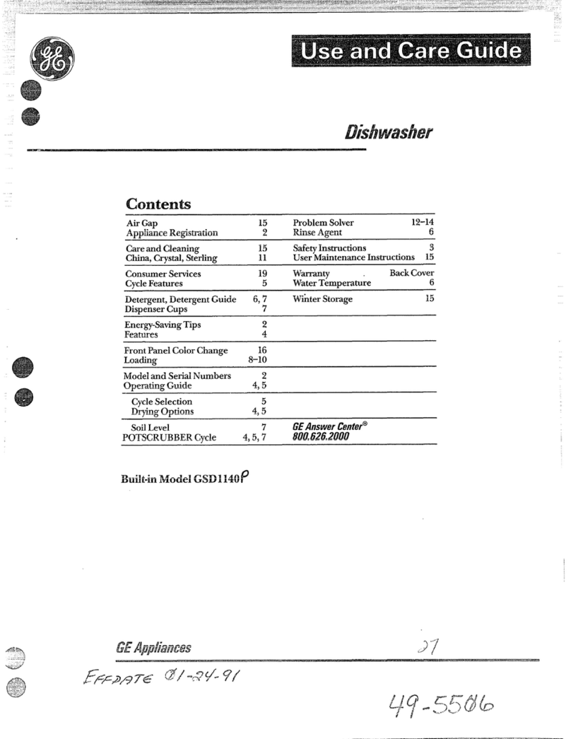GE GSD1140P User manual