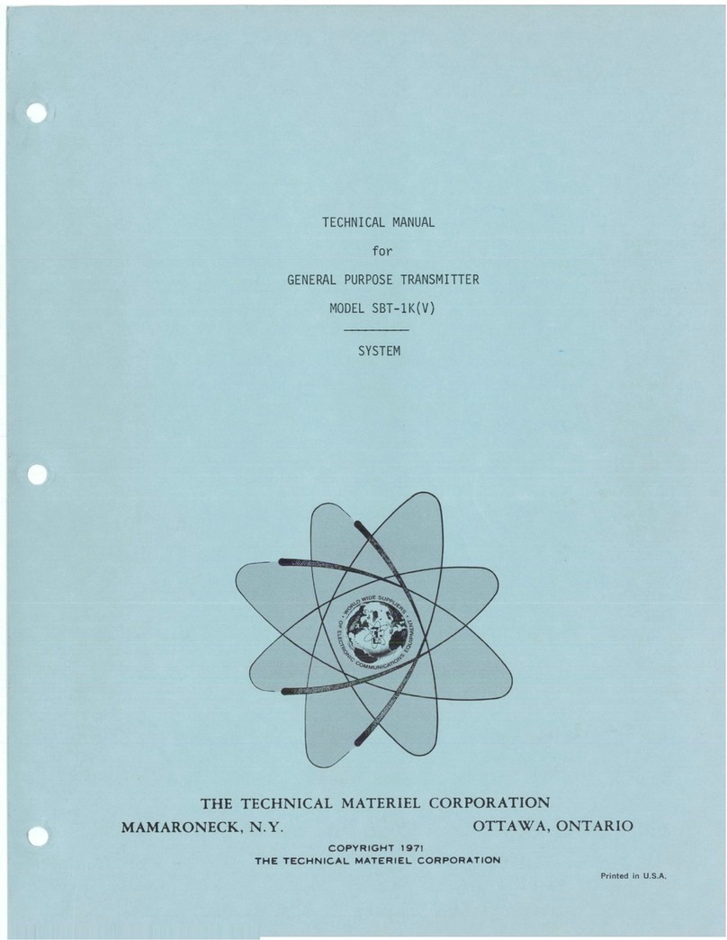 Technical Materiel Corporation SBT-1K Technical manual