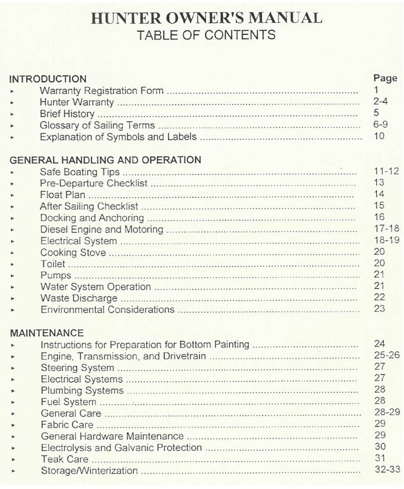 Hunter 430 owner's manual