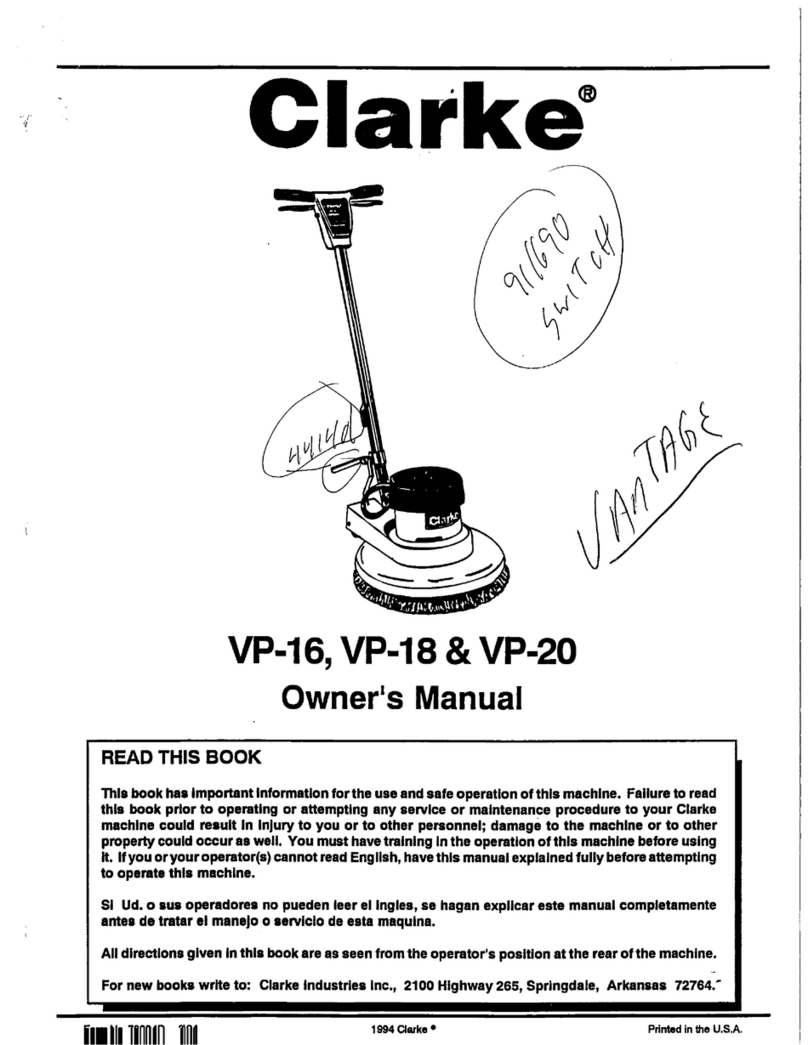 Clarke VP-16 User manual