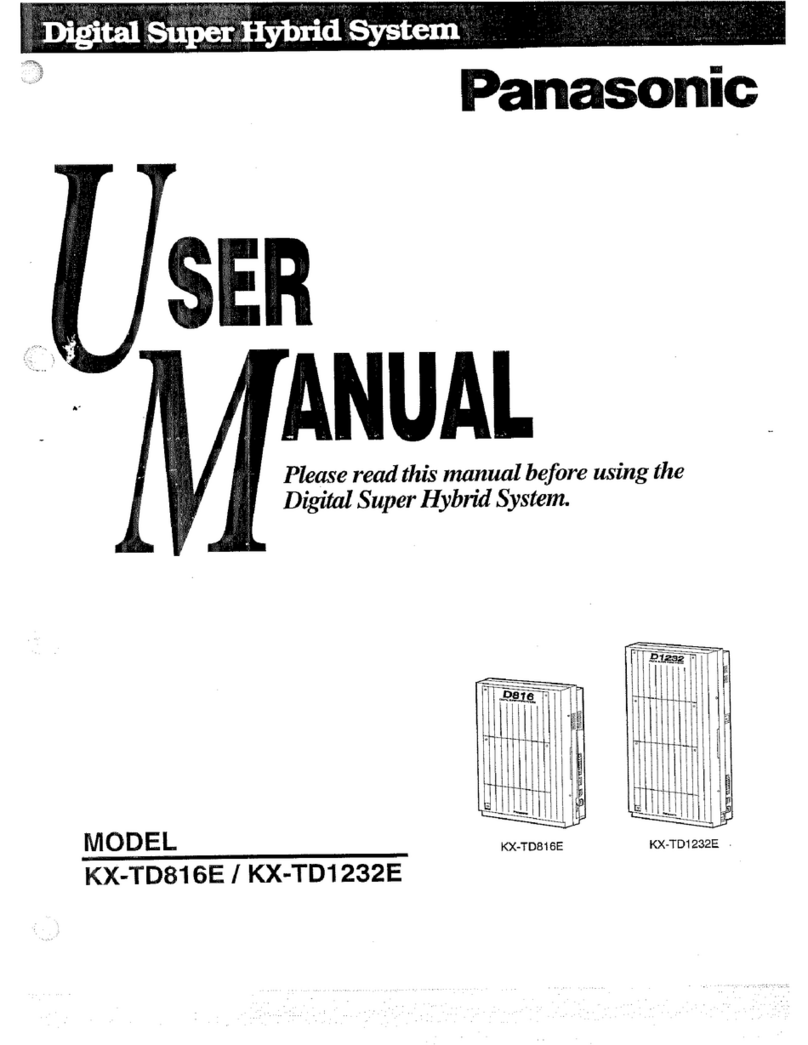 Panasonic KX-TD816E User manual