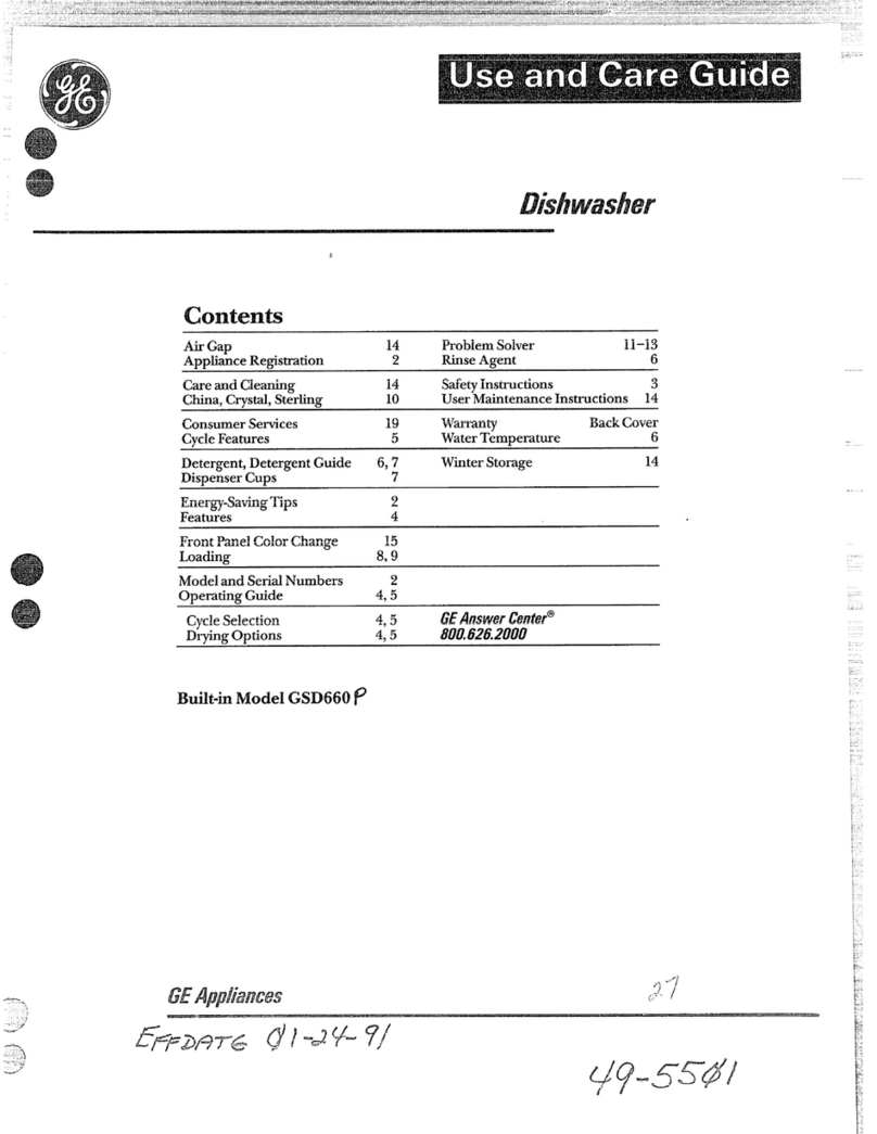 GE GSD660P Use and care guide