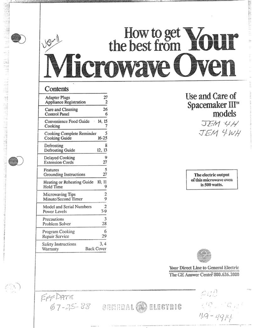 GE Spacemaker-3 JEM 4H Installation instructions