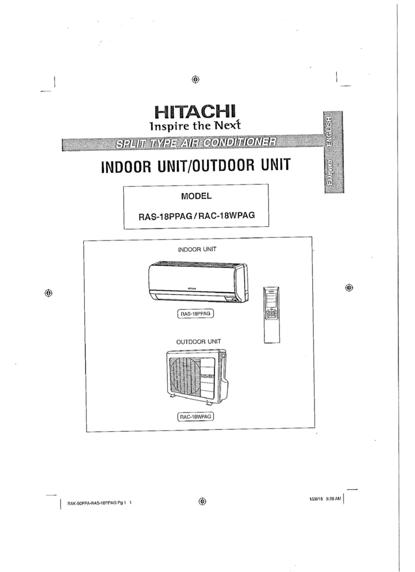 Hitachi RAS-18PPAG User manual