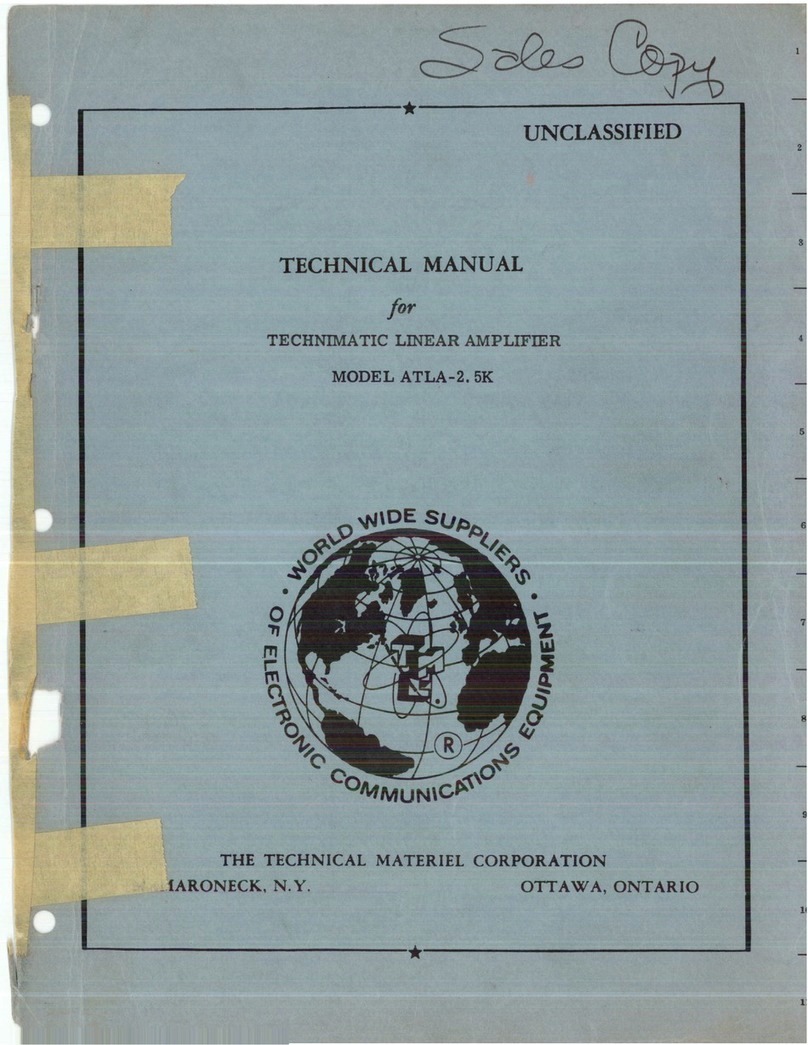 Technical Materiel Corporation ATLA-2.5K Technical manual
