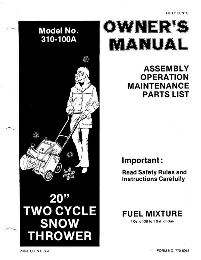 MTD 310-100A owner's manual