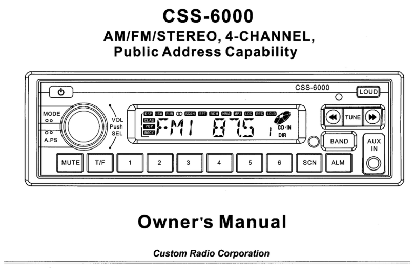 Custom Radio CSS-6000 User manual