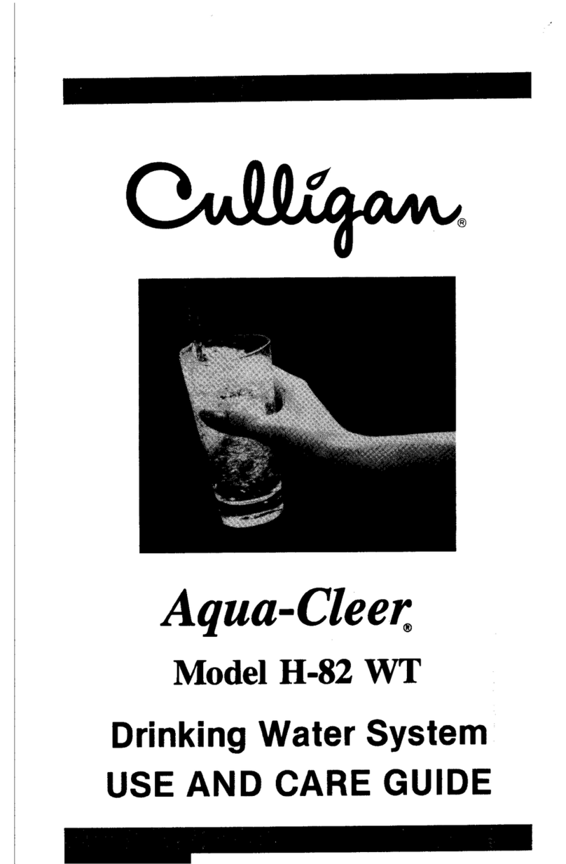 Culligan Aqua-Cleer H-82 WT Use and care guide