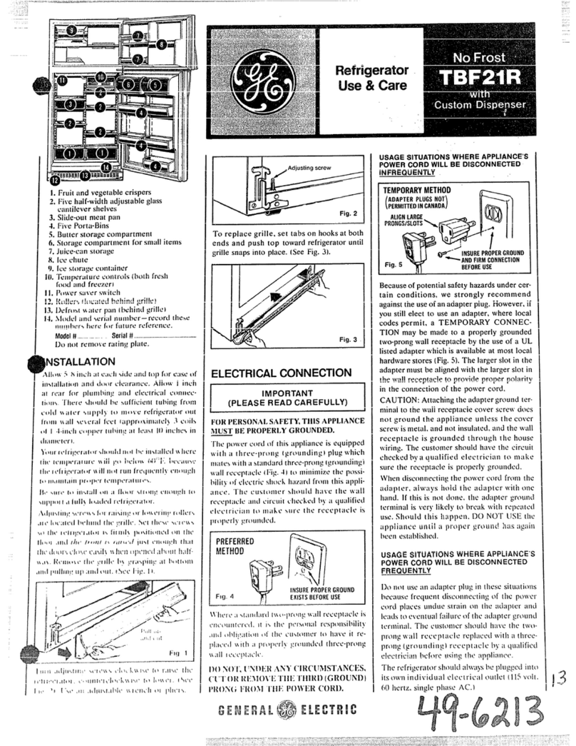 GE TBF21R Installation instructions