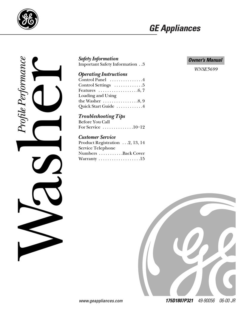 GE WNSE5699 User manual
